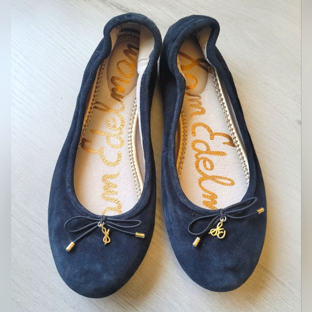 Sam Edelman Felicia Ballet Flats in Black Suede - Picture 2 of 4